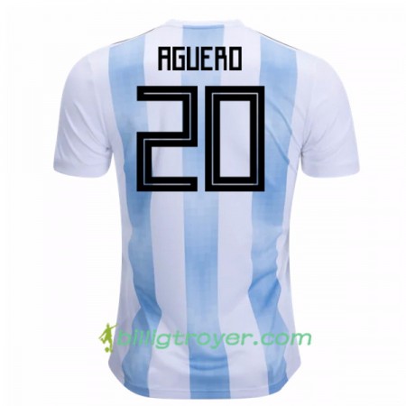 Billige Fotballdrakter Argentina Kun Aguero 20 VM 2018 Hjemmedraktsett